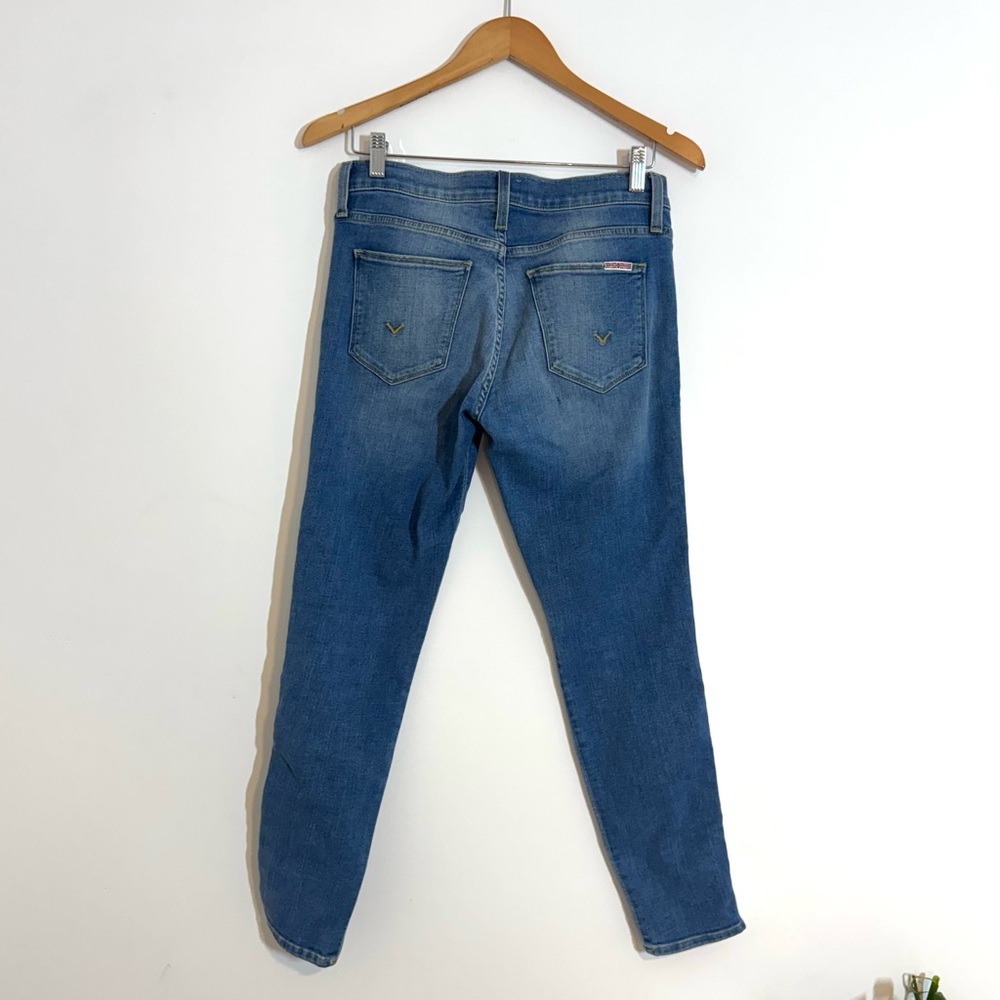 Hudson Natalie Mid Rise Super Skinny Ankle Jeans White Side Stripe Women’s 27 - Picture 10 of 13